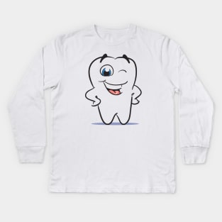 teeth cartoon Kids Long Sleeve T-Shirt